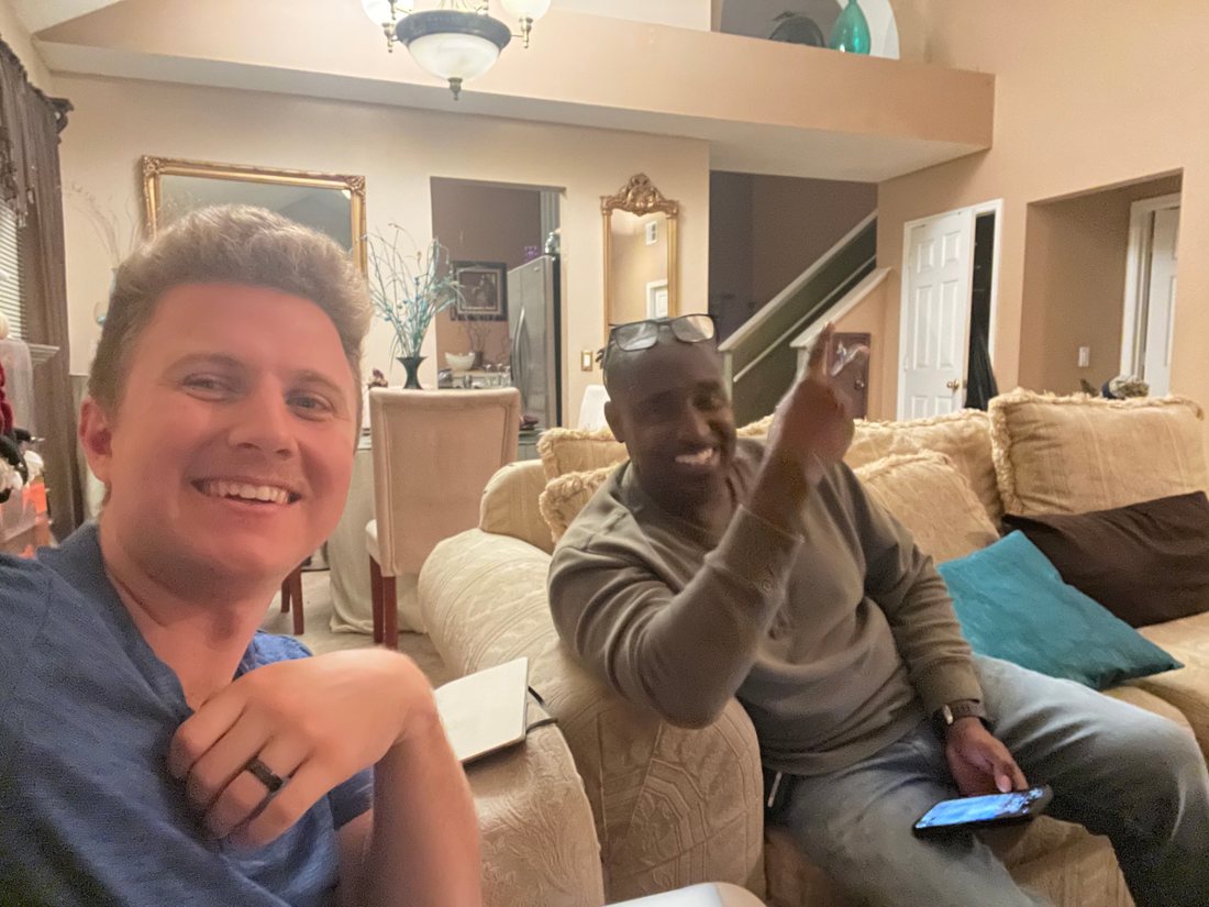 Conner Leeb with a homeowner